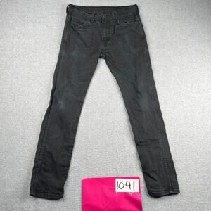 Levis 508 Denim Jeans Black Distressed Mens 29x32 5 Pocket *See